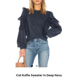 Cat Ruffle Sweater in Deep Navy
Tularosa